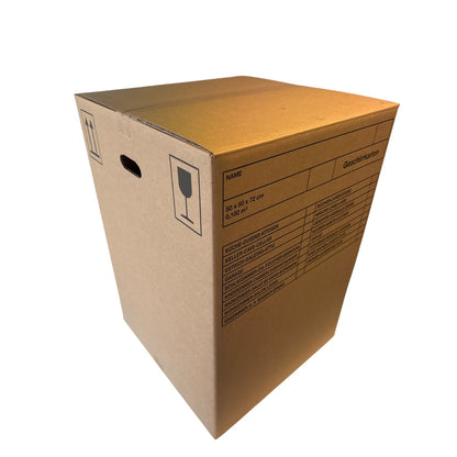 Umzugsboxen Geschirrkarton gross mit Inhalt - braun 500x500x720mm